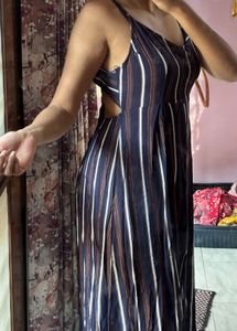 vertical striped beach dress