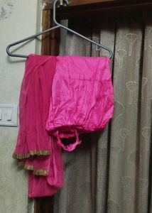 Pink Embroidered Anarkali Kurta Set With Heavy Wor