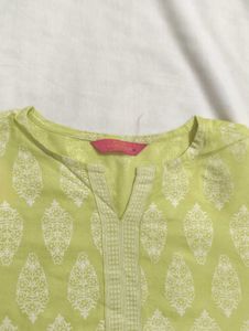Light Green Printed Kurta