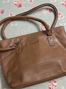 Classic Brown Leather Handbag