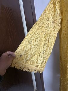 Yellow Lace Tunic Top