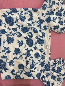 Boho Floral Print Puff Sleeve Top