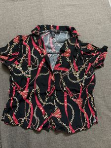 Forever 21 chain and tassel print blouse !