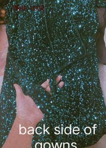 Emerald Sequin Party one-pieceGown
