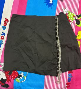 Sparkly Chain Detail Mini Skirt