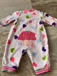 Baby Girl's Cute Heart Print Onesie