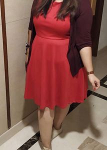 Red Sleeveless Fit & Flare Dress
