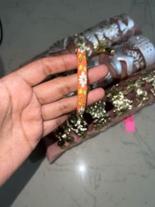 Orange Floral Bangle