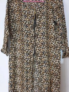 Leopard Print Maxi Kurti