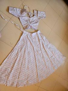 White Embroidered Skirt