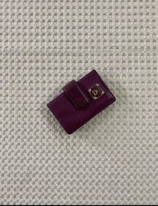 Authentic MCM Purple Leather Wallet + Card holder