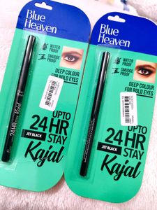 Blue Heaven 24Hr Stay Matte Pencil Kajal Black Wat