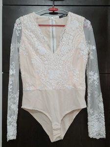 Party wear Sequins & Lace Embellished Bodysuit