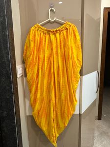 Yellow co-ord set kurti and dhoti