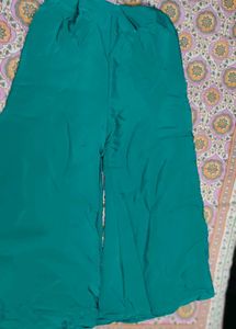 Embroidered Teal Kurta Set with Palazzo(bust32-34)