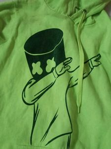 Lime Green Graphic Hoodie