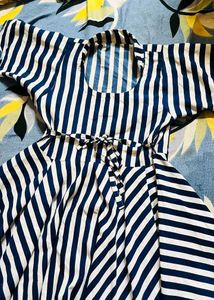 Chic Striped A-Line Dress