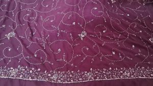 🔥Elegant Embroidered Purple Saree