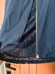 Madame Navy Blue top with Lace Detail