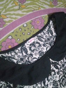 Vintage Black &amp; White Patterned Dress
