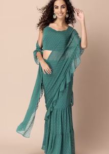 Ruffled Ready To Wear Saree Wore Just Once