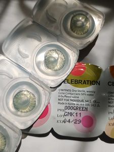 Green Celebration Contact Lens