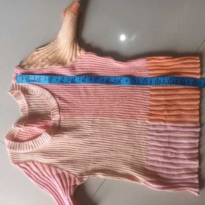 Color Block Ribbed Knit Top