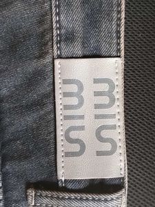 Branded Dark Wash Wide Leg Jean