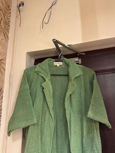 Green Knit Shirt &amp; Shorts Co-ord