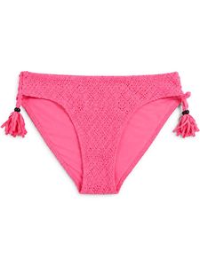 Hot Pink Crochet Tassel Bikini Bottom