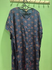 Boho Floral Print Kaftan Kurta