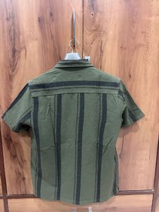 Stylish Olive Green Striped Shirt