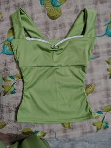 Lime Green Halter Neck Top