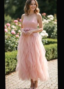 Elegant Pink Tulle Dress