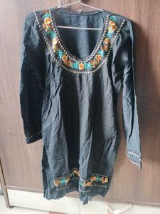 Embroidered Neckline Kurta