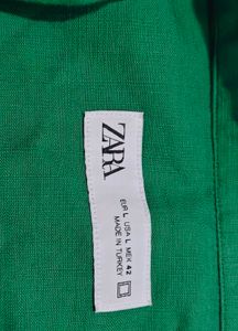 Green Zara Short Sleeve Shirt (Women's)