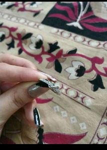 Pure Silver Leaf Heart Cute Ring, 💍😍🤩