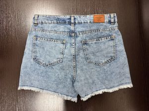 Distressed Denim Shorts