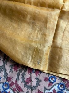 Pure tussar kasmiri sozni embroidery sari