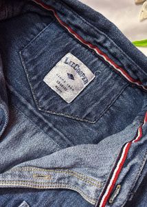 Blue Denim Galaxy Print Button-Up Shirt