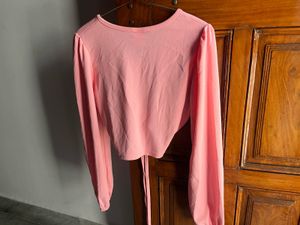 Pink Ruched Long Sleeve Top🎀