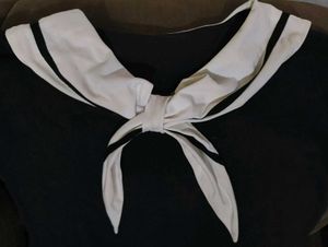 Black &amp; White Sailor Blouse
