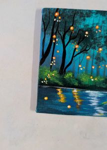 Enchanting Forest Night Painting