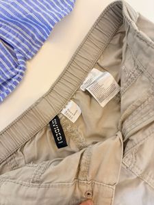 Set of 2(H&amp;M Striped Shirt &amp; Khaki Pant)