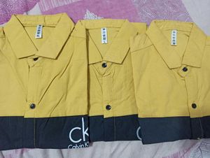 Stylish Yellow CK Shirt M,L,Xl