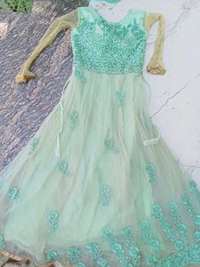 Stunning Mint Green Embroidered Lehenga