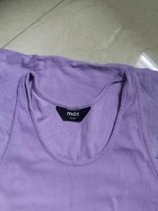 Cute Purple Crop Top Set