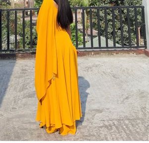 Elegant Yellow Embellished Gown