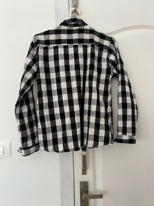 Classic Black &amp; White Plaid Shirt