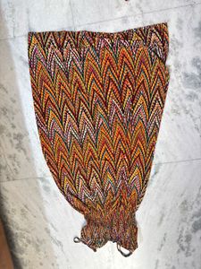 Boho Patterned Strapless Summer Dress